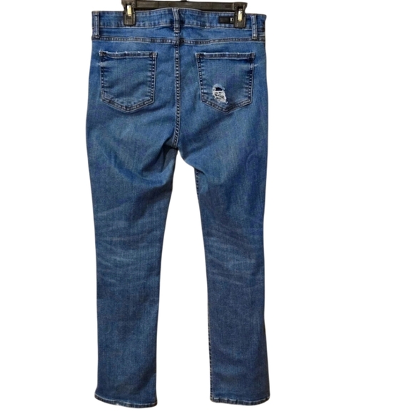 Kut from the Kloth Catherine Boyfriend Distressed Midrise Blue Jeans Women's 10 - Picture 2 of 16